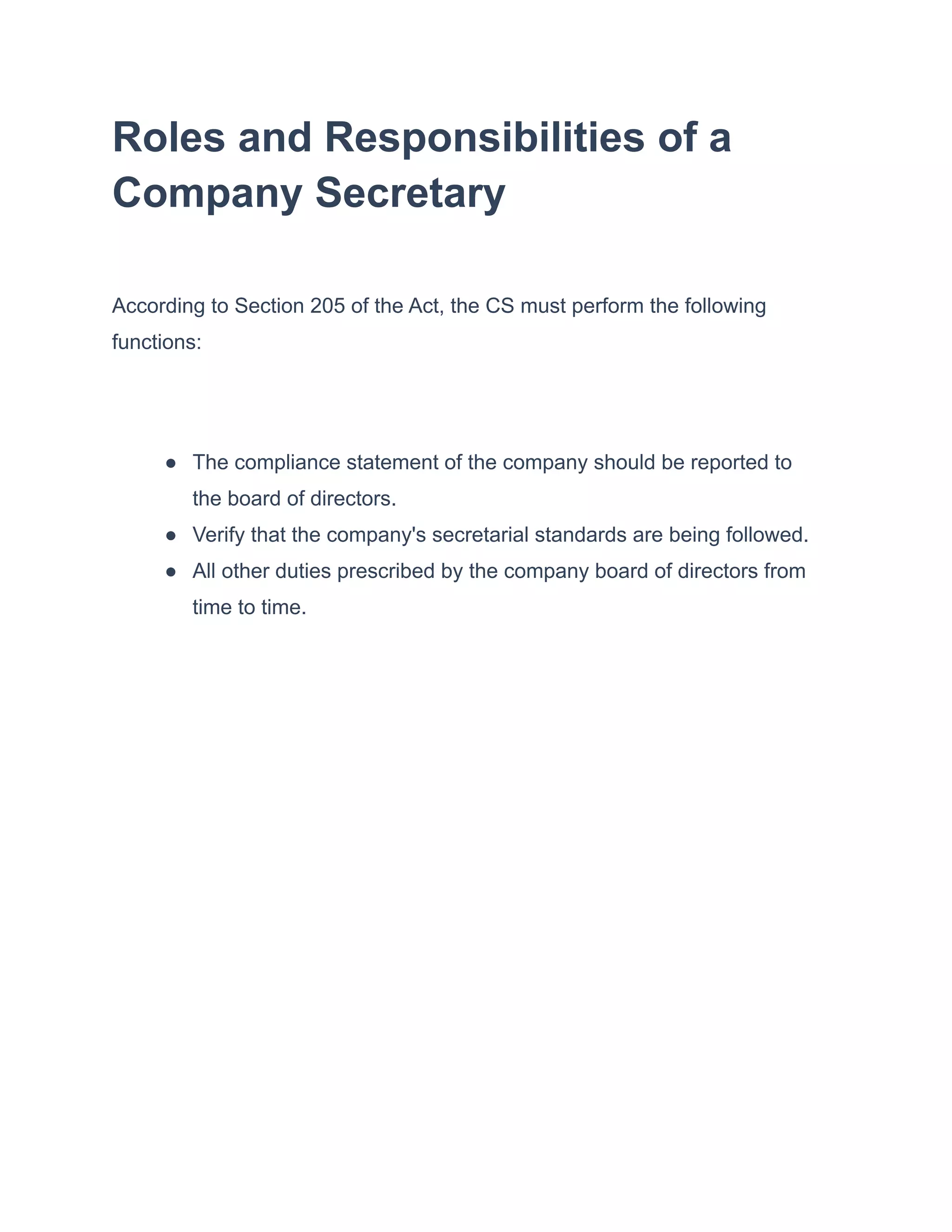 what is company secretary PDF