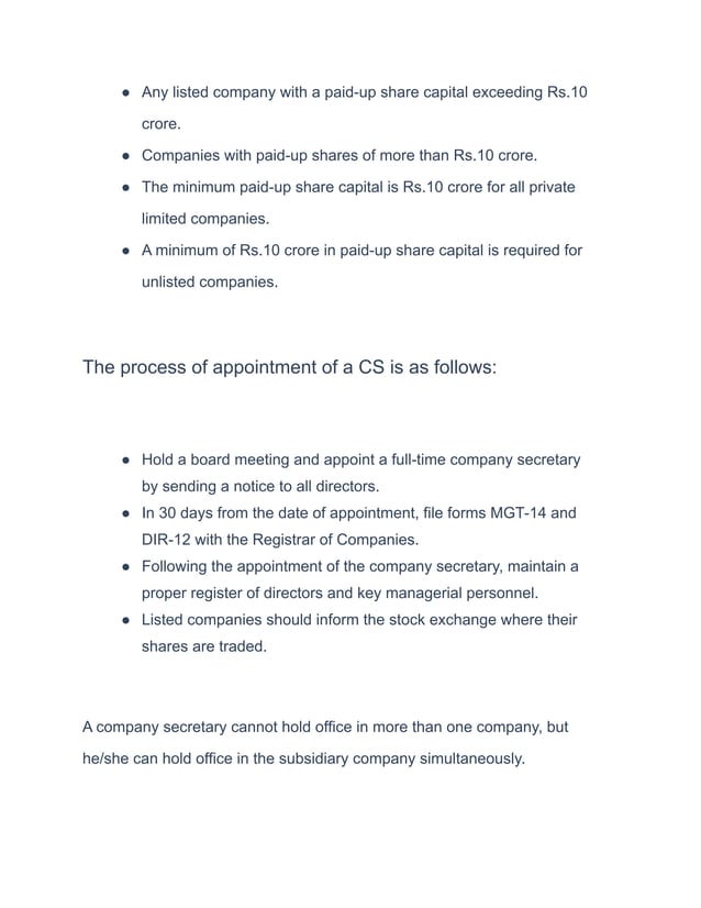 what is company secretary PDF