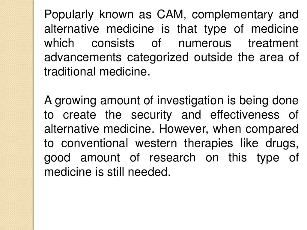 What Is Complementary And Alternative Medicine 