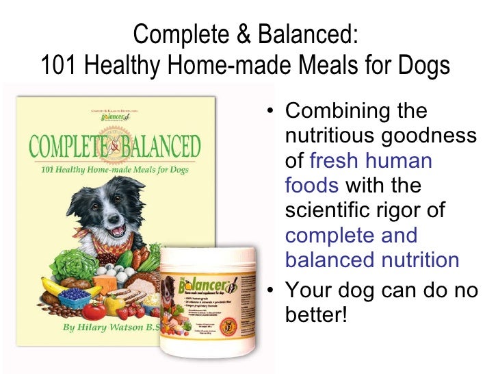 What Is Complete And Balanced Nutrition For Dogs