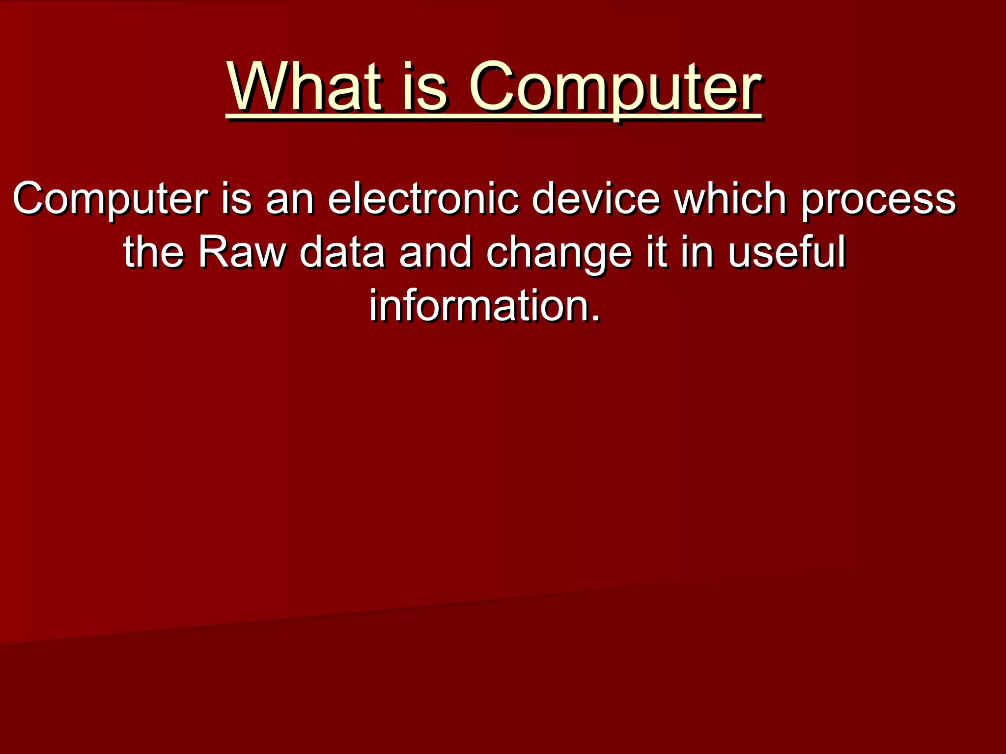 What is computer | PPT