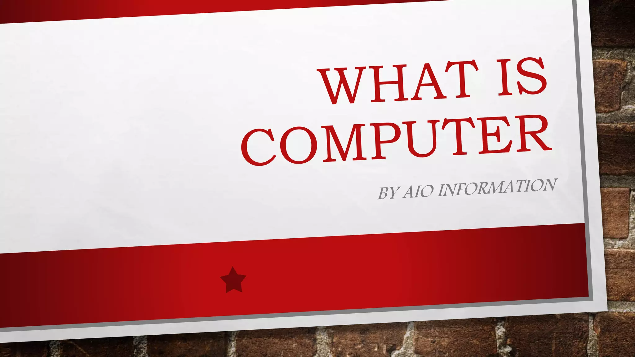 What is computer definition and Types of Computer | PPTX