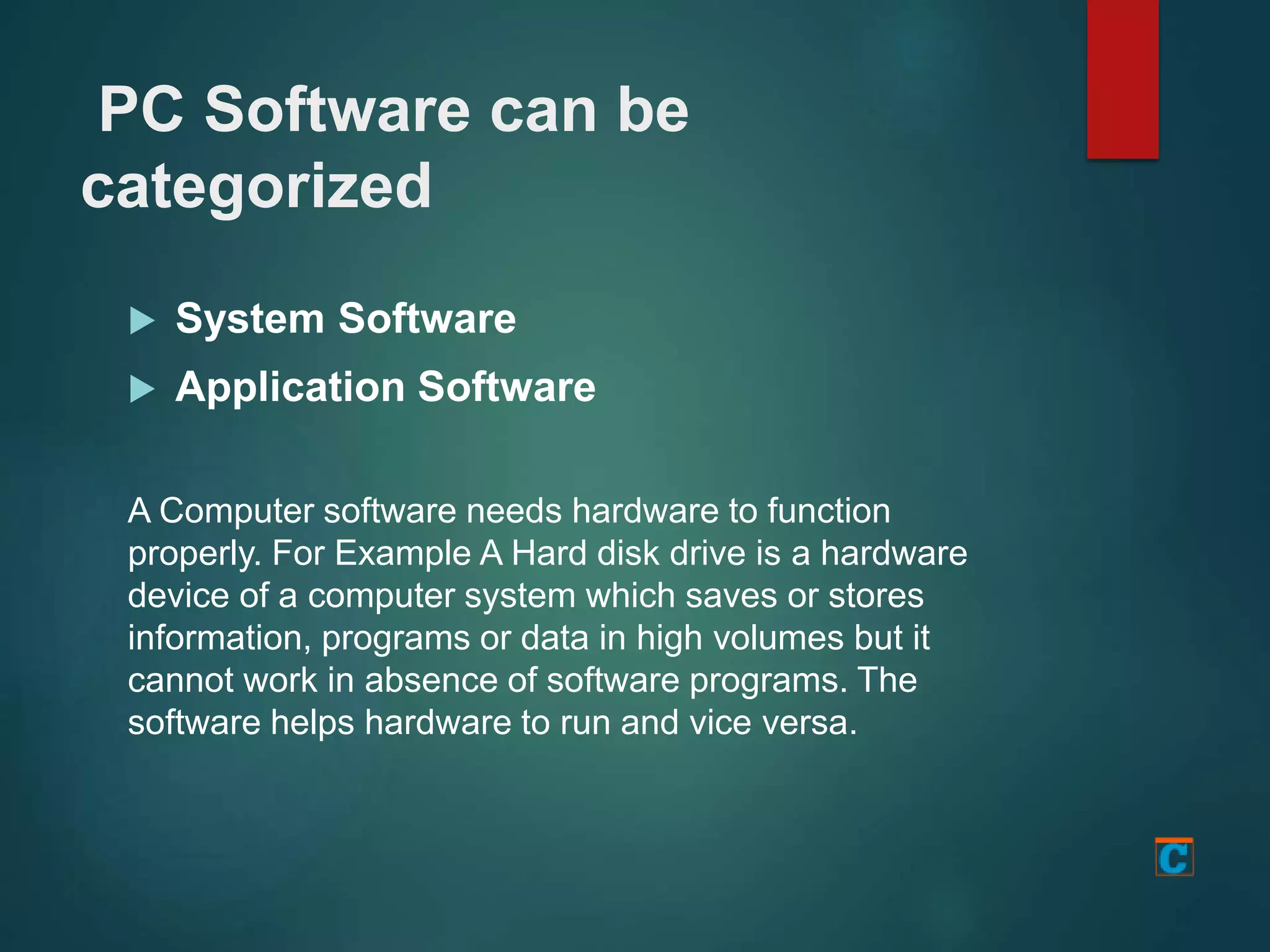 What is computer hardware and software | PPT