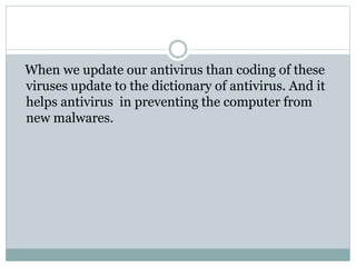 Example Update Virus Pc Coding ppt on antivirus and computer virus | PPTX