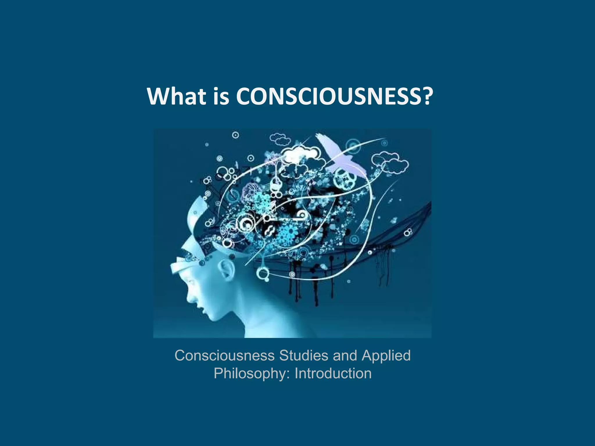 What is CONSCIOUSNESS? Consciousness Studies and Applied  Philosophy: Introduction  