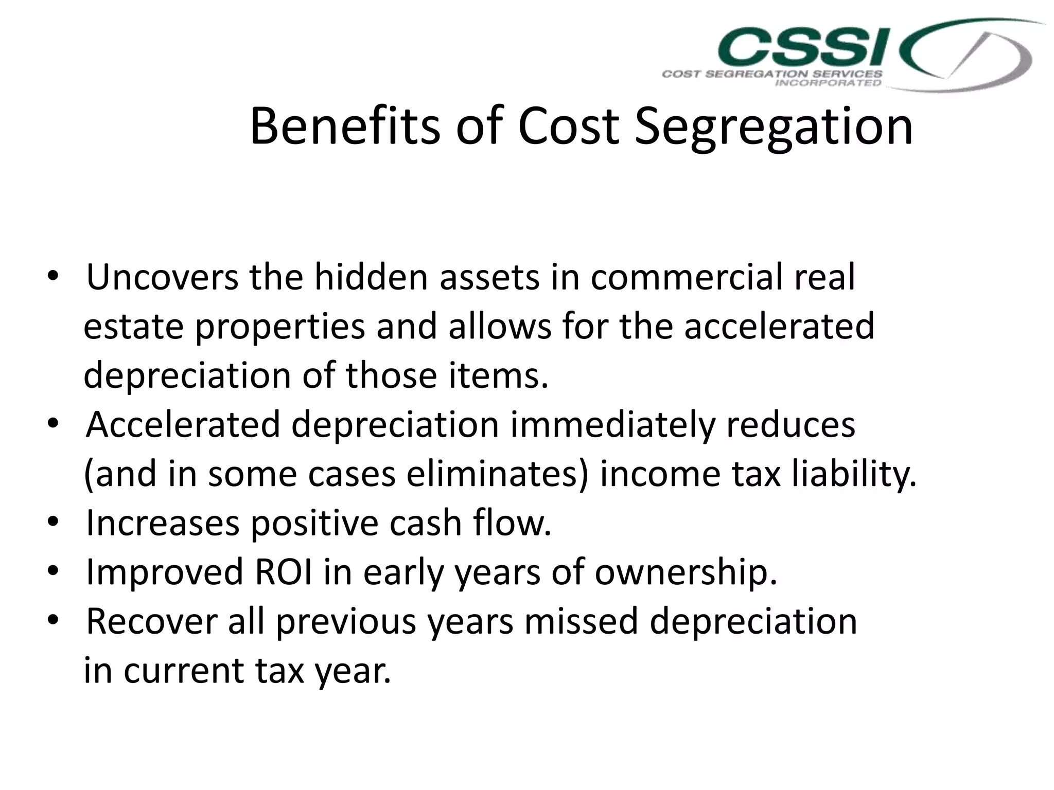 What is cost segregation ppt