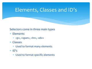 What is css | PPTX | Web Design and HTML | Internet