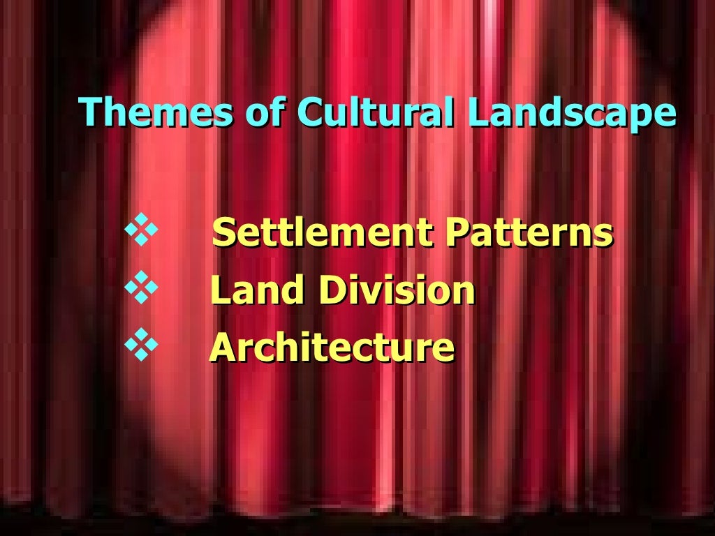 What is cultural geography