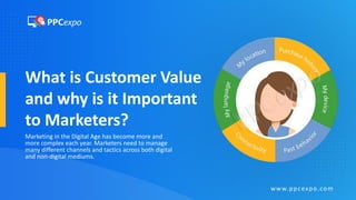 What is Customer Value
and why is it Important
to Marketers?
Marketing in the Digital Age has become more and
more complex each year. Marketers need to manage
many different channels and tactics across both digital
and non-digital mediums.
www.ppcexpo.com
 
