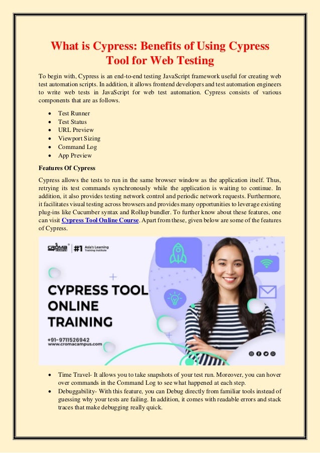 What is Cypress Benefits of Using Cypress Tool for  Testing
