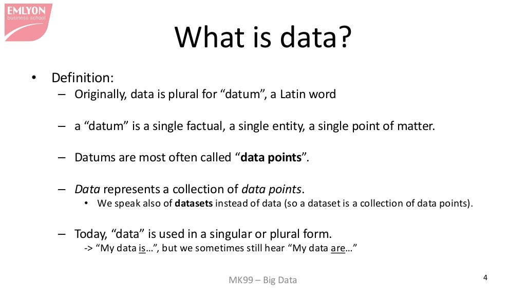 What is "data"?