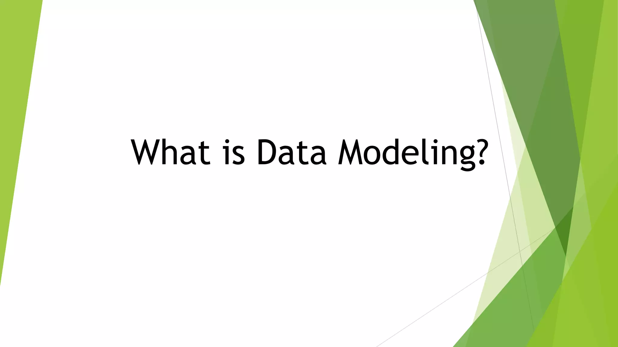 What is data modeling | PPT