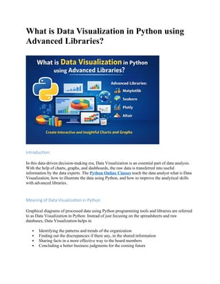 What is Data Visualisation in Python using Advanced Libraries.docx