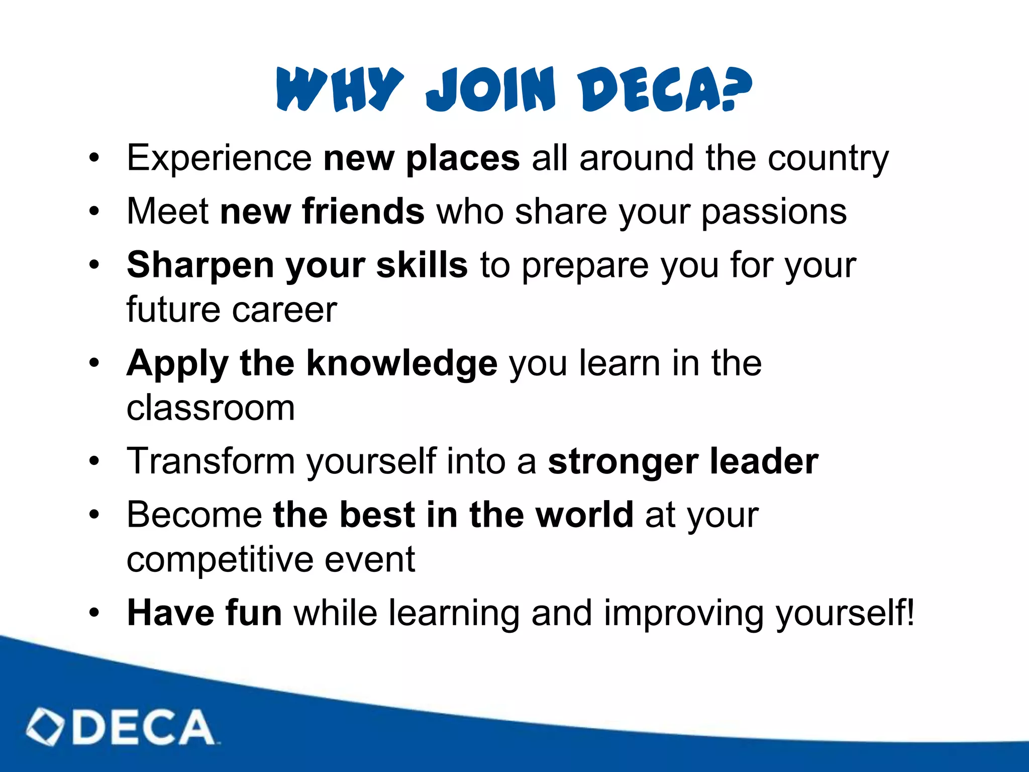 DECA COMPETITIONS