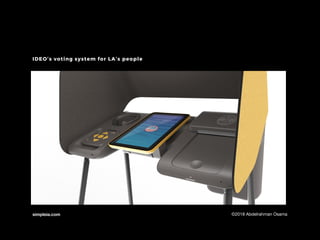 simpleia.com ©2018 Abdelrahman Osama
IDEO’s voting system for LA’s people
 