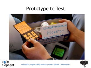 innovation | digital transformation | value creation | (r)evolution
Prototype to Test
 