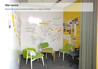 19
Space serves as an important facilitator for design synthesis
War rooms
 