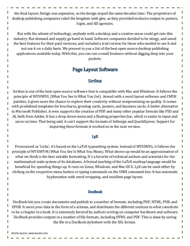 What is desktop publishing