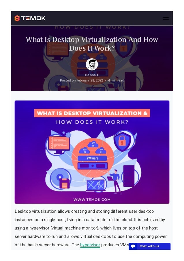 What is desktop virtualization and how does it work