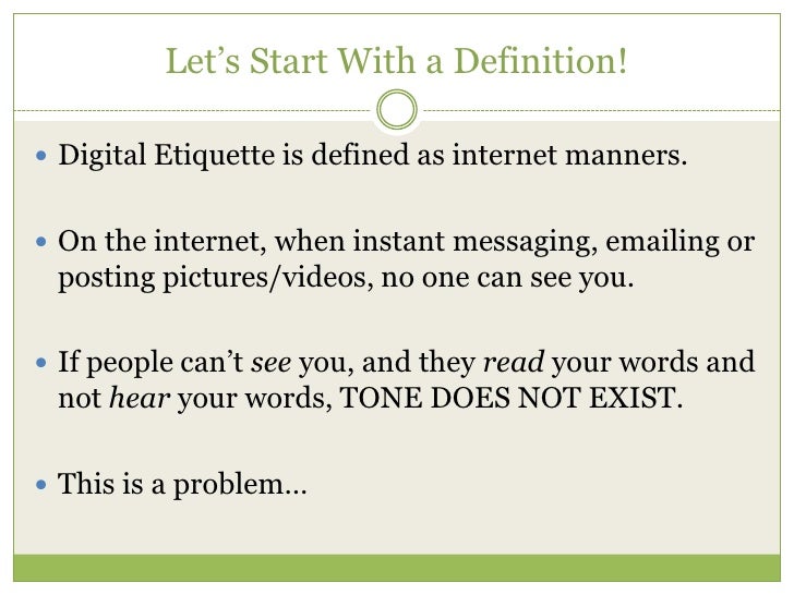 digital etiquette