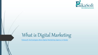 What is Digital Marketing
Paikasoft Technologies-Best Digital Marketing Agency in Noida
 
