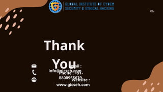 06
Thank
You
Website :
www.gicseh.com
Phone : +91-
8800955639
Email :
info@gicseh.com
 