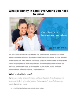 Dignity Imaging Form.pdf What is dignity in care | PDF