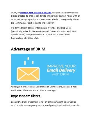 What is DKIM? Advantages or Advantages of DKIM