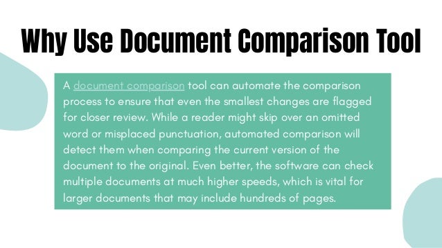 What Is Document Comparison & How To Compare Two Versions Of Docs | PDF
