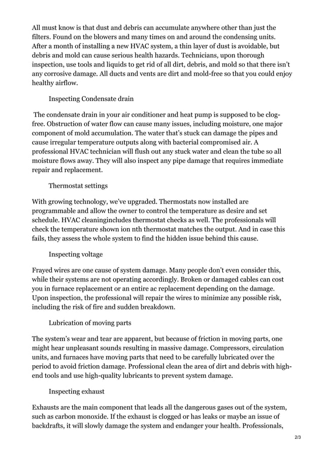 What Is Done During Hvac Maintenance PDF What Is Done During Hvac Maintenance PDF
