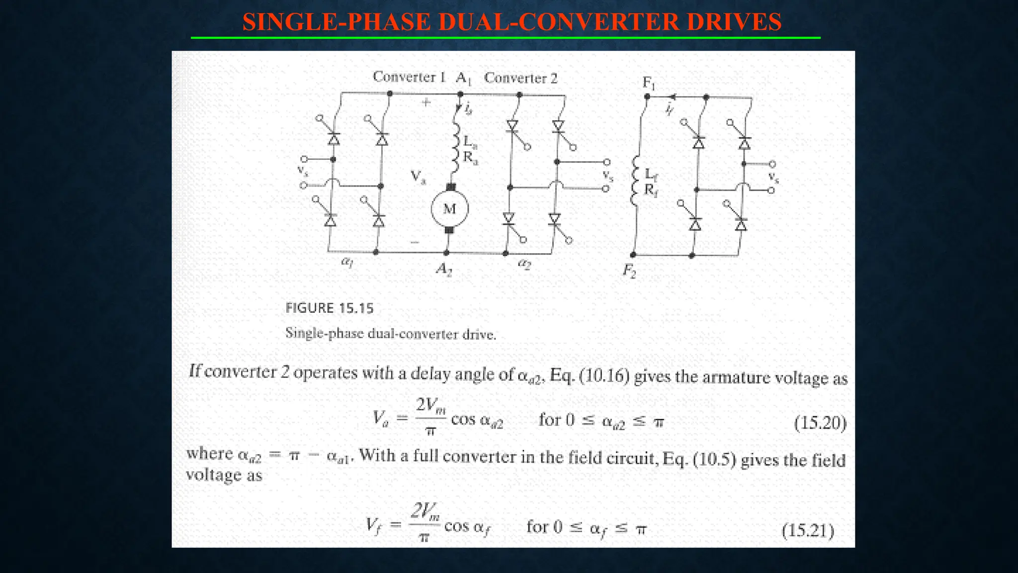SINGLE-PHASE DUAL-CONVERTER DRIVES
 