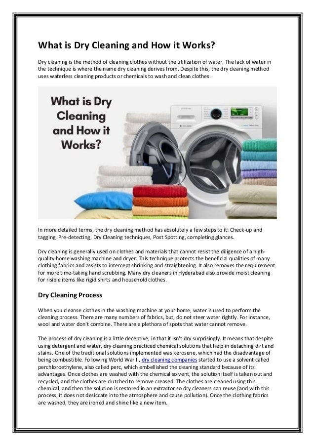 What is dry cleaning and how it works
