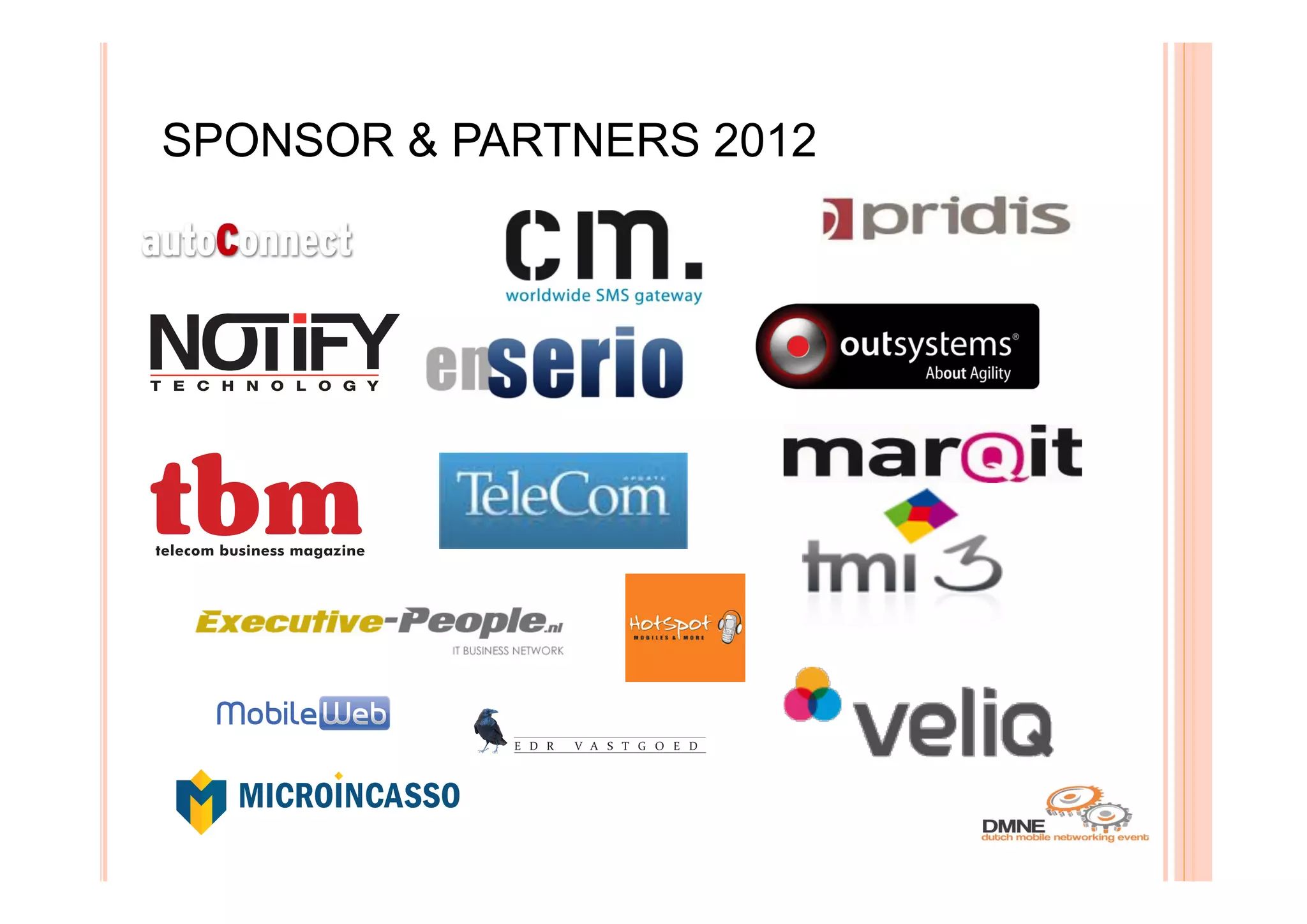 SPONSOR & PARTNERS 2012
 
