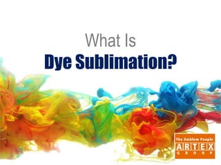 What Is
Dye Sublimation?
 