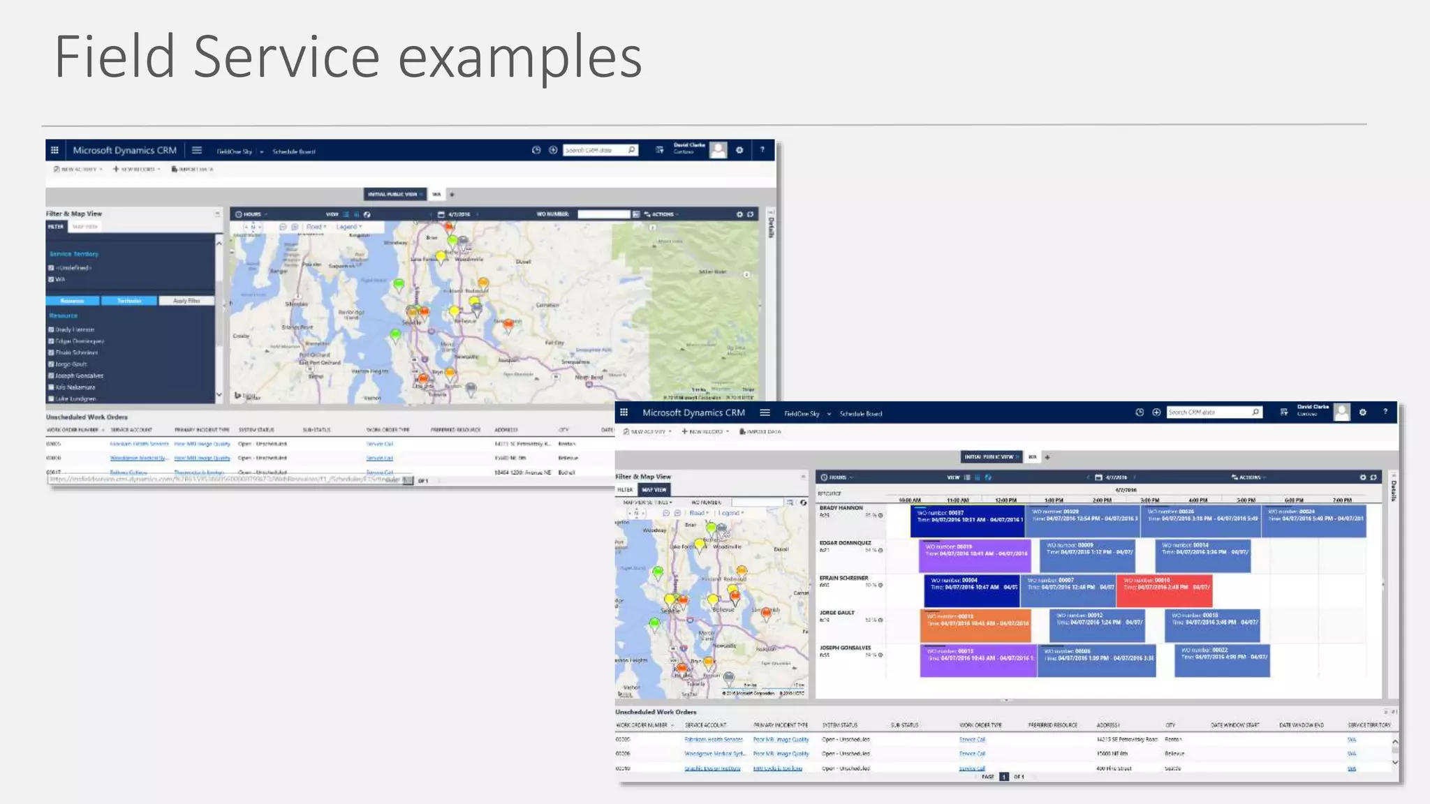 Field Service examples
 
