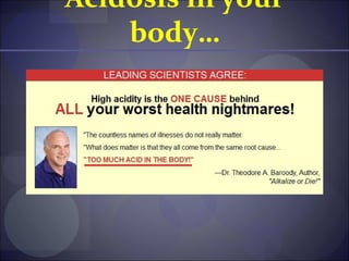 Acidosis in your
    body…
 