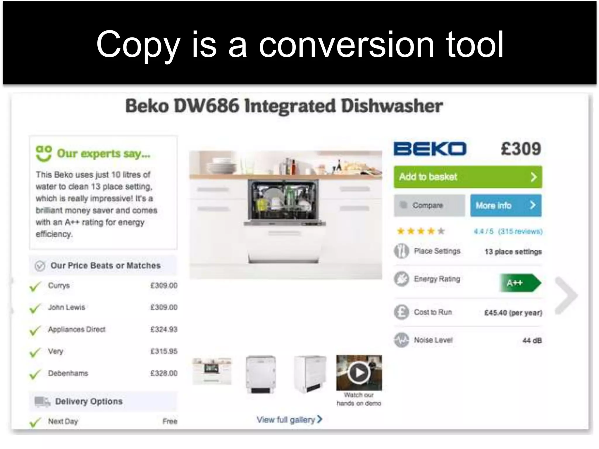 Copy is a conversion tool 
 