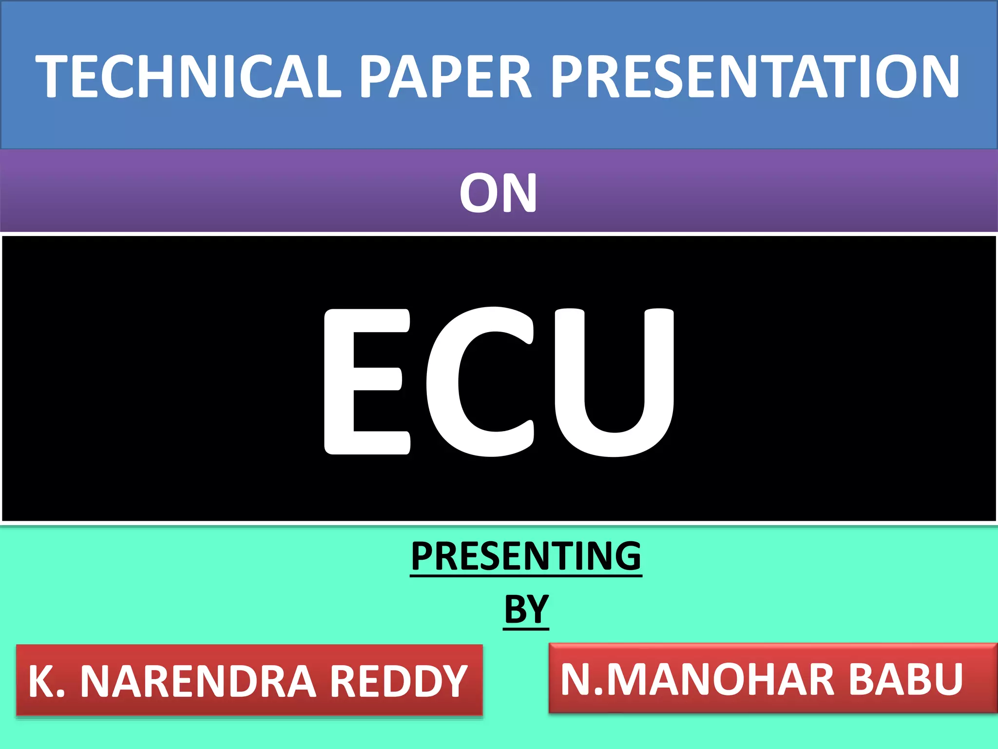 engine control unit (ECU) | PPT