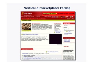 Vertical e-marketplace: Fordaq
 
