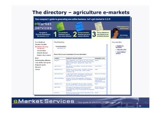 The directory – agriculture e-markets




                                        48
 
