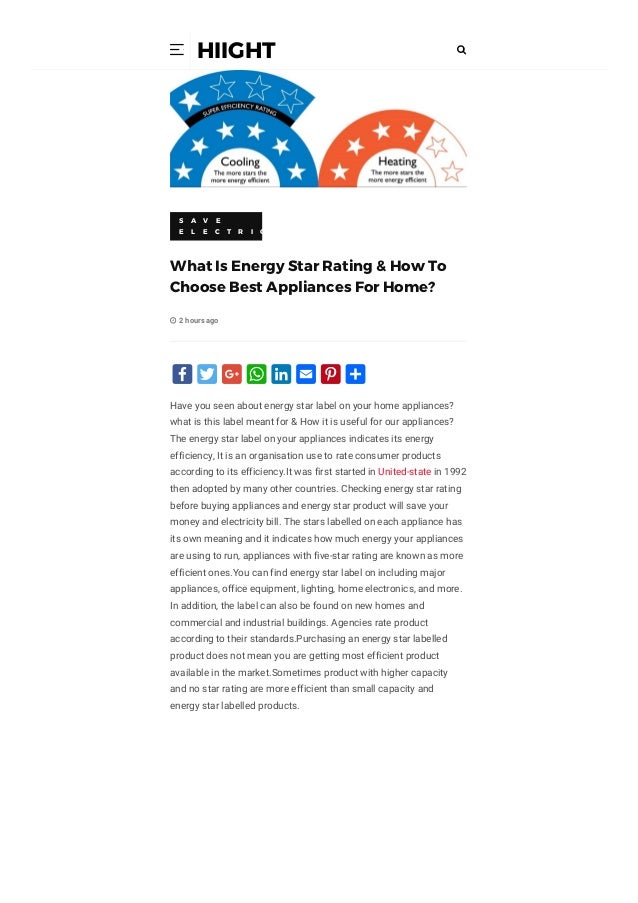 What is energy star rating & how to choose best appliances for home