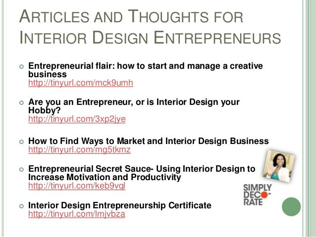 Entrepreneurship For Interior Designers