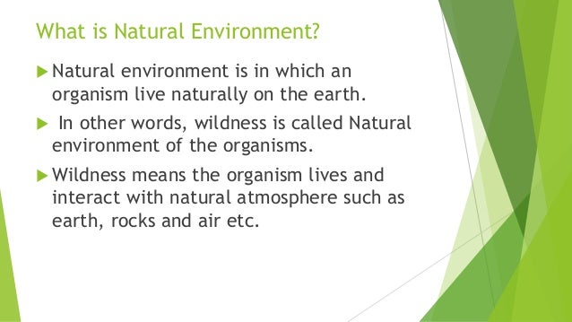 two types of environment