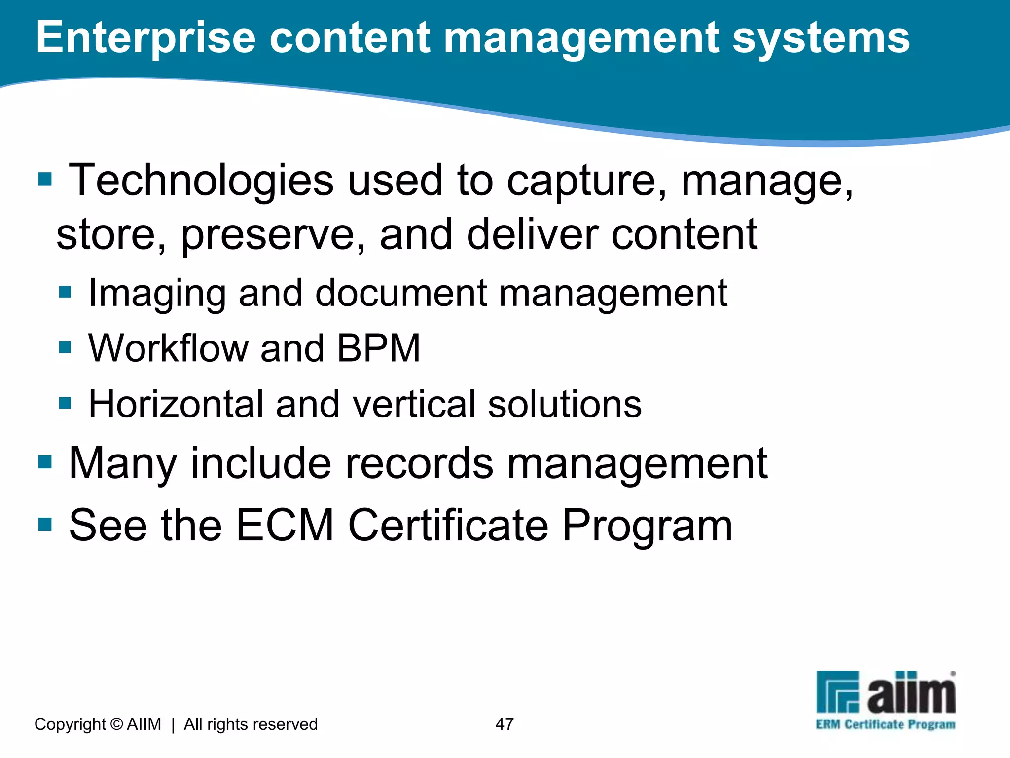What is Electronic Records Management?