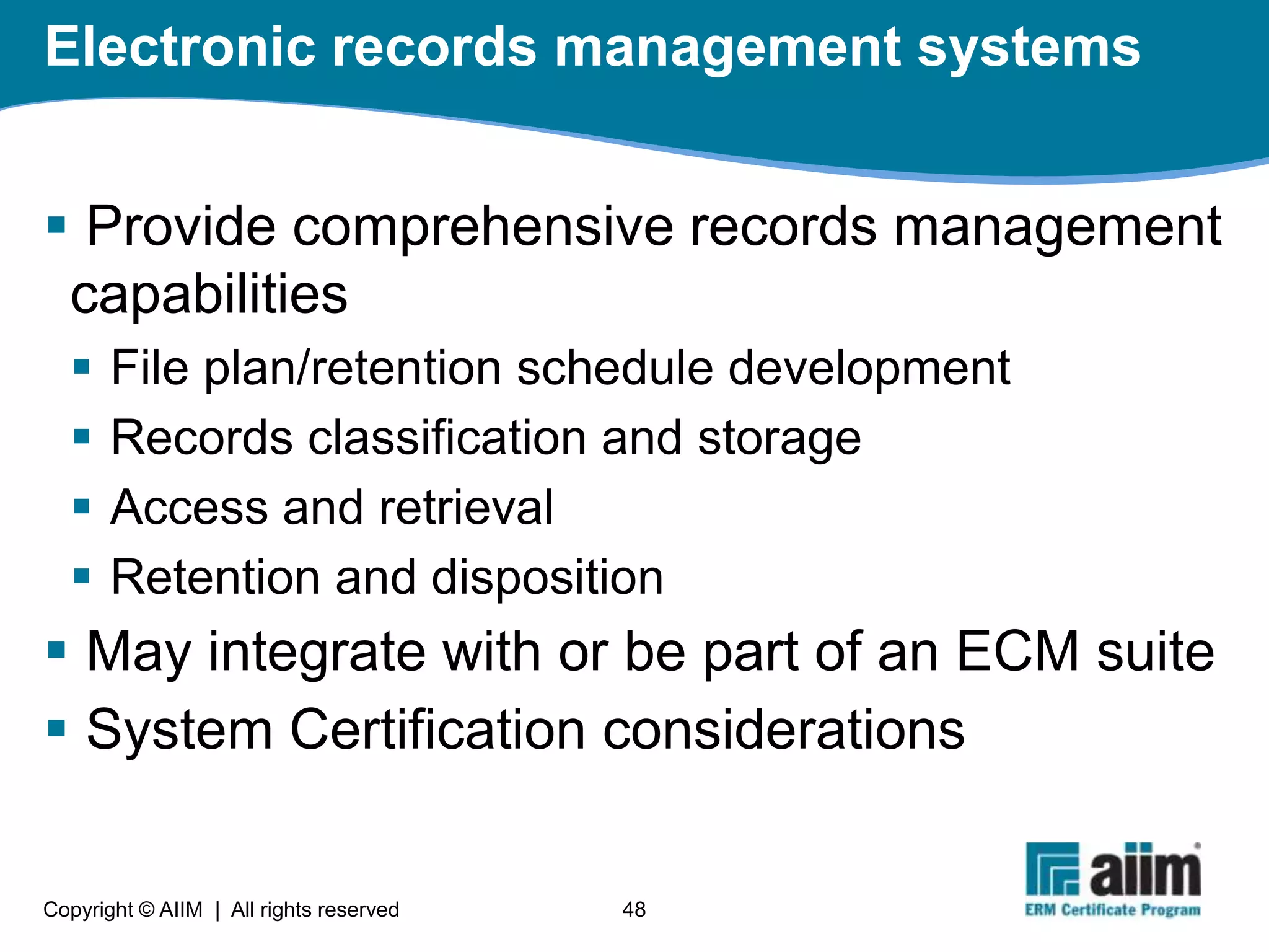 What is Electronic Records Management?