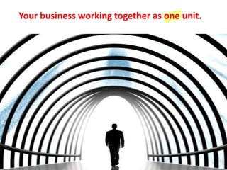 Your business working together as one unit.
 
