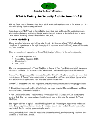 What is Enterprise Security Architecture (ESA)? | PDF