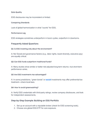 What Is ESG (Sustainable) Investing? Complete Guide | PDF