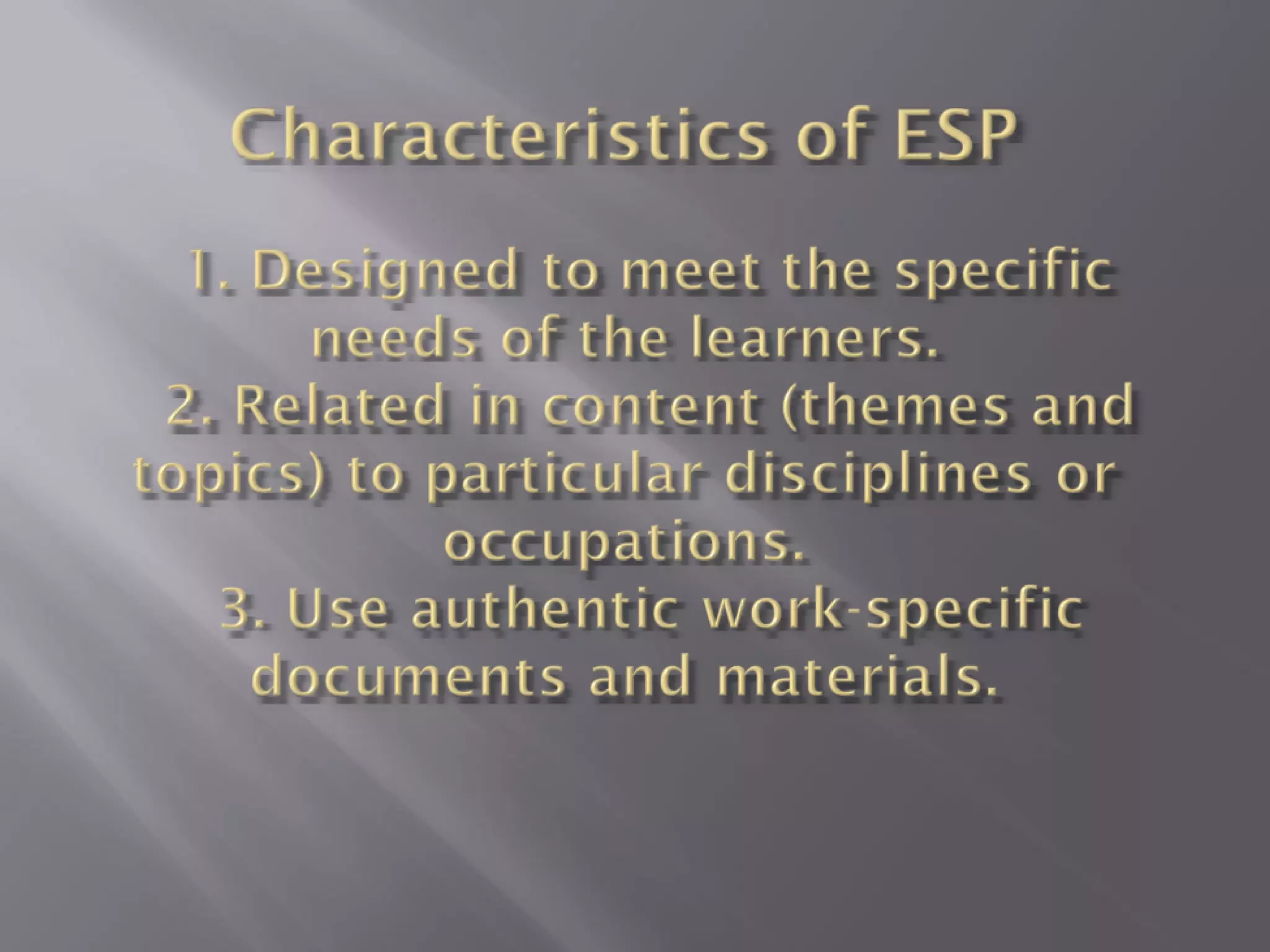 What is ESP?