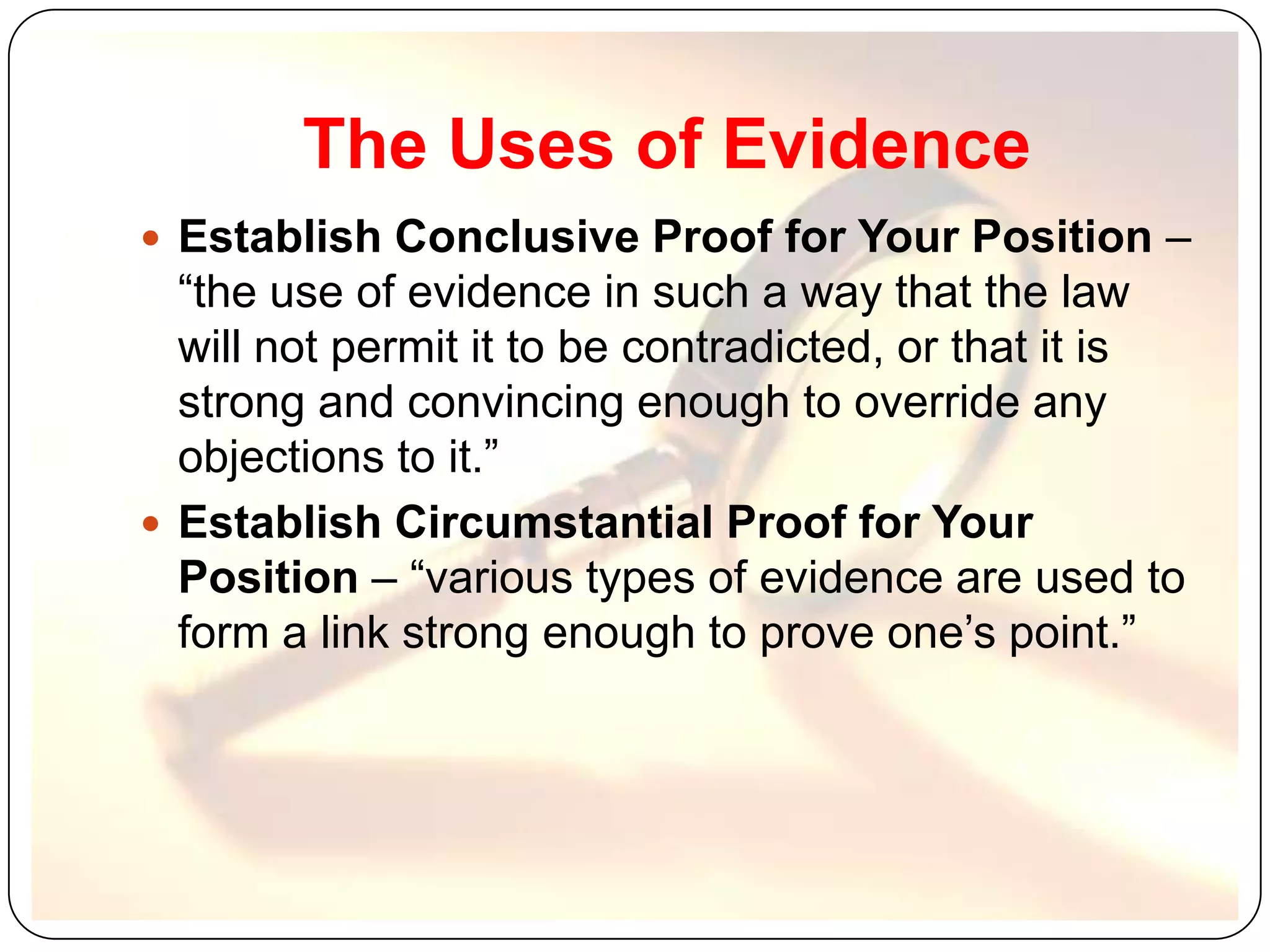 What Is Evidence? | PPTX